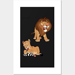 Lion stickers Posters and Art